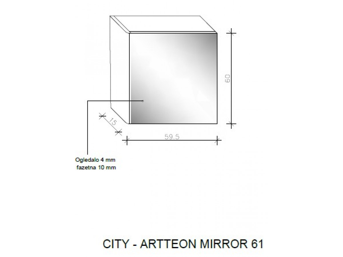 CITY-ARTTEON MIRROR 61 - 5465 BELA ORMARIC SA OGLEDALOM 