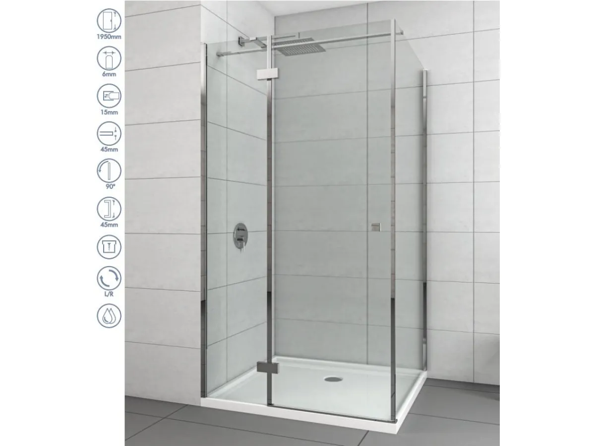 CONCEPT Tuš kabina  FONTA 1200x800x1950 staklo 6mm providno C-02-3120/3080 