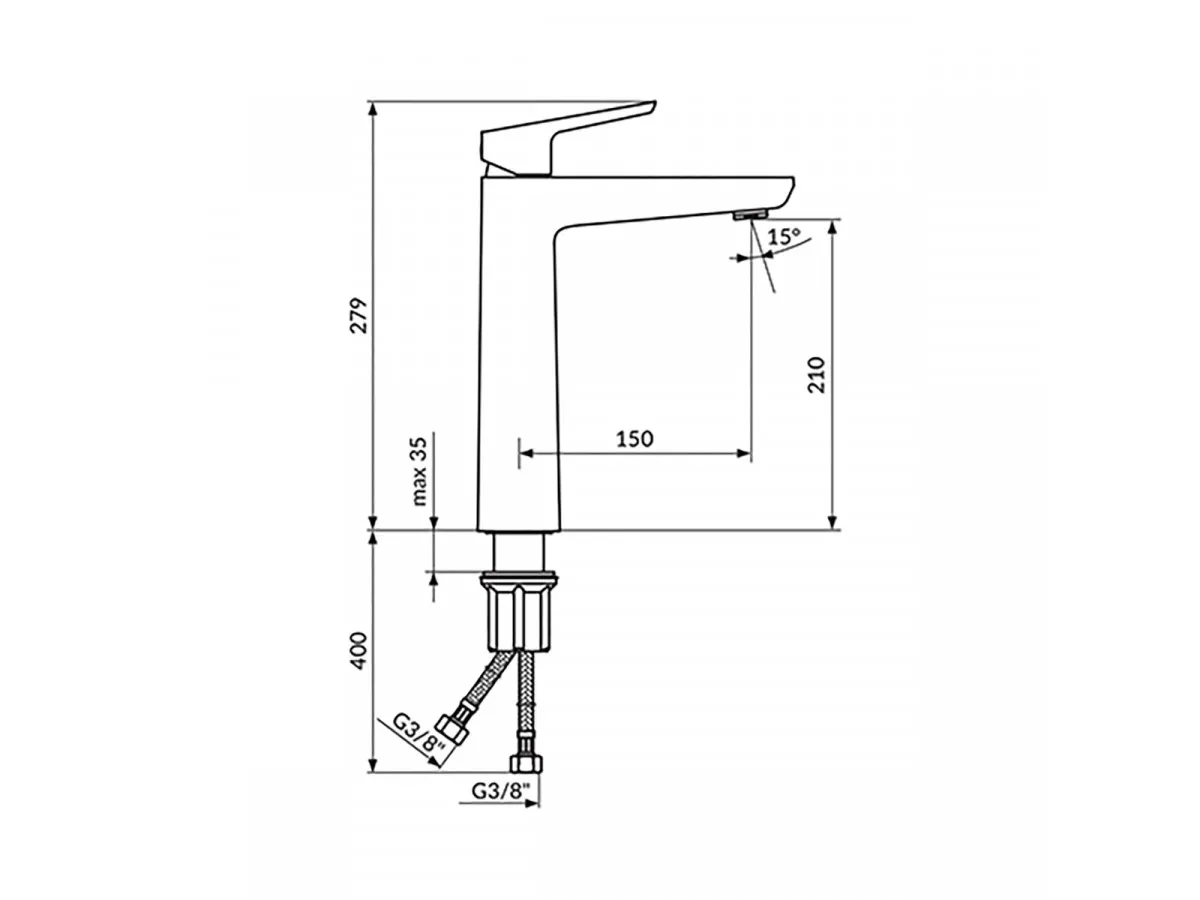 Stolz Baterija Za Lavabo L 130109B 