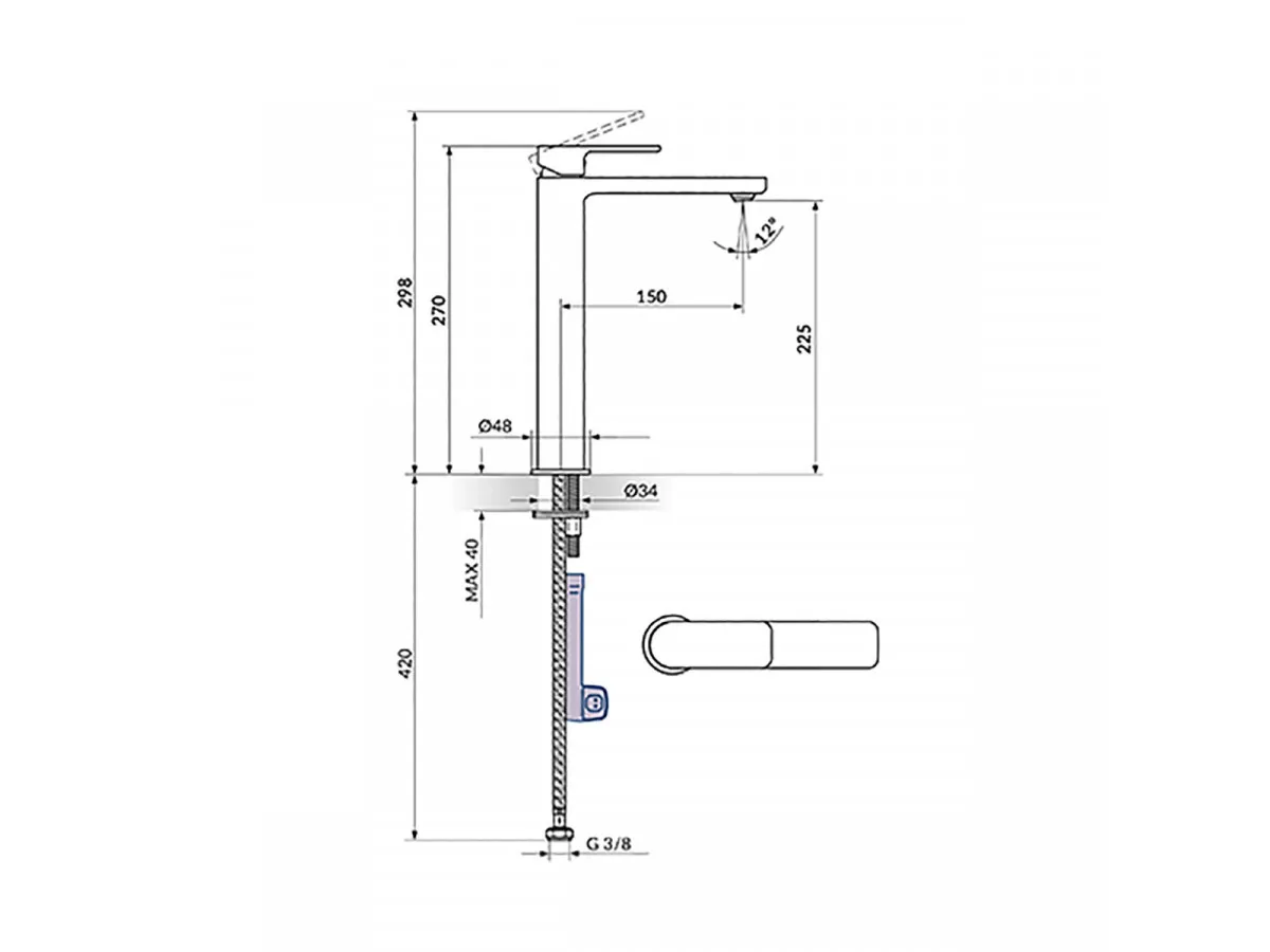 Rosan Baterija Za Lavabo L Hladna Voda 254109 