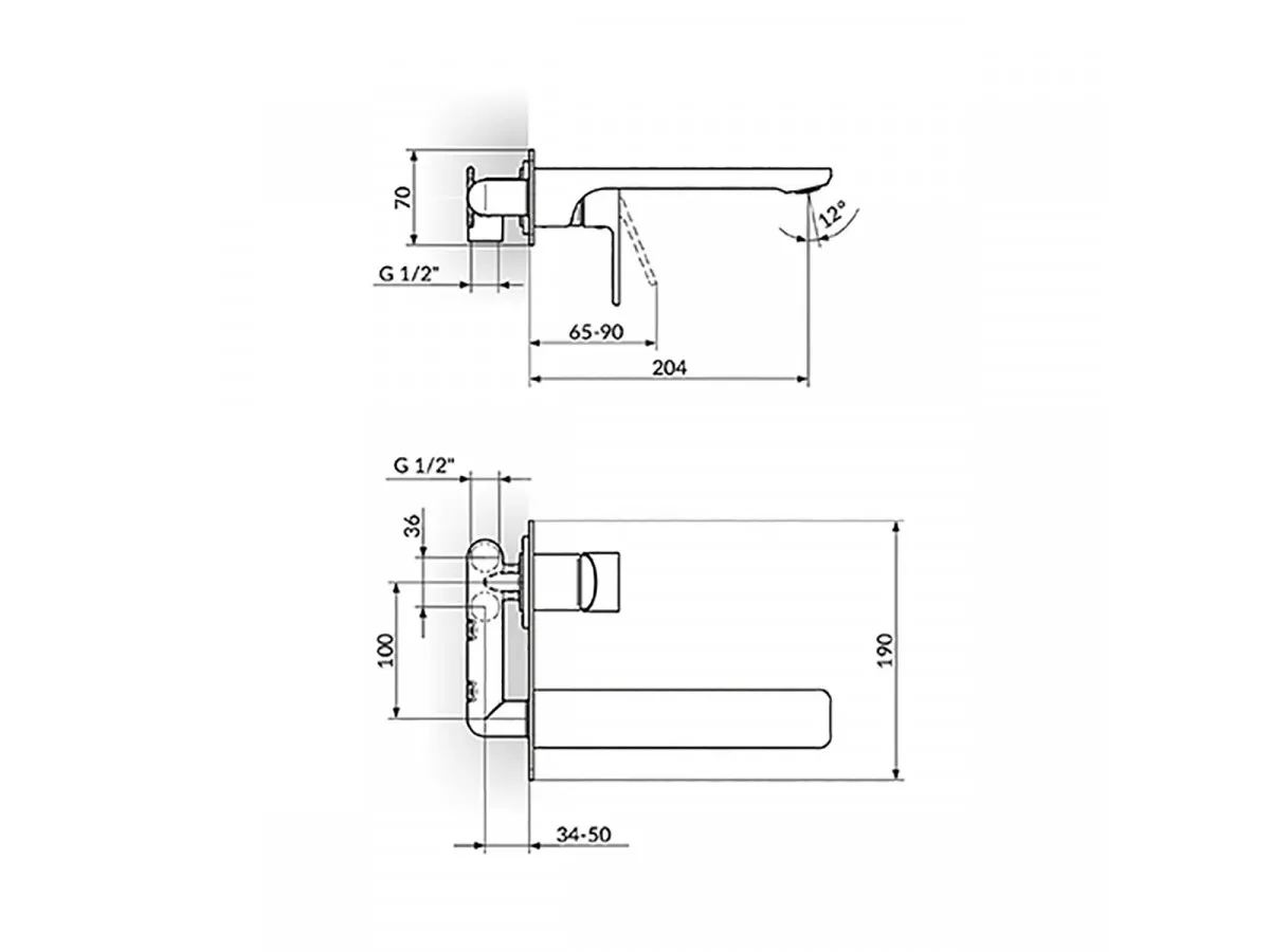 Stolz S2 Uzidna Baterija Za Lavabo 231401 