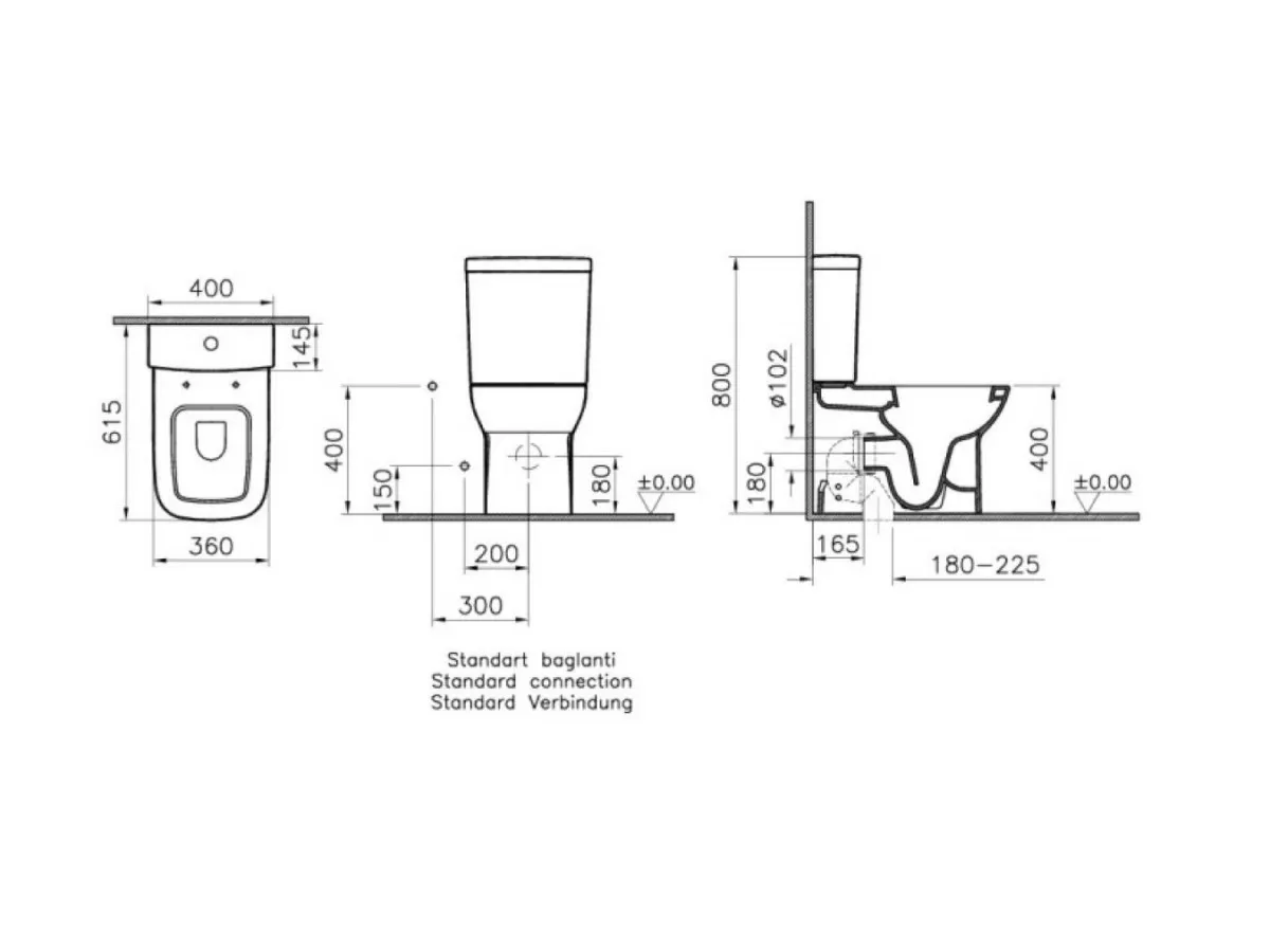 VITRA MONOBLOK CVS20T S/P SA BIDE FUNKCIJOM 