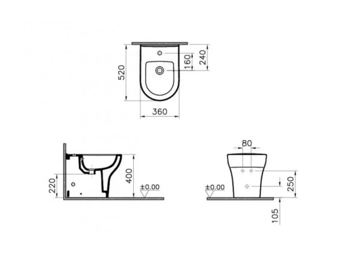 VITRA BIDE ZENTRUM 5796L003-0288 