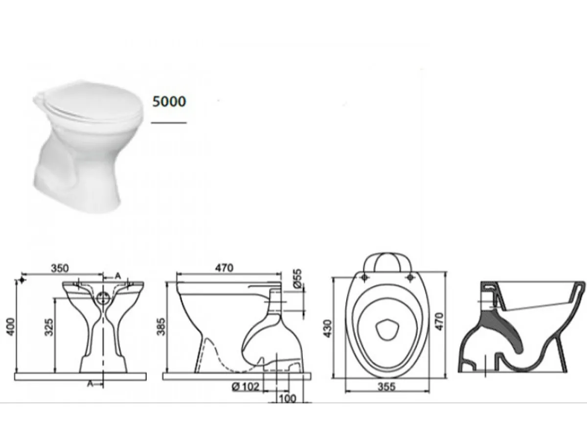 TURKUAZ WC SIMPLON 5000 W 