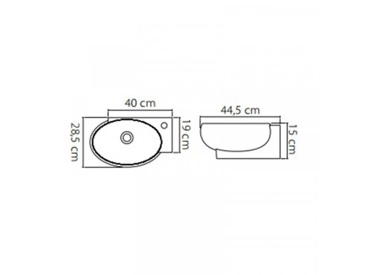 TURKUAZ MINI 28X45 LAVABO 1300 U 