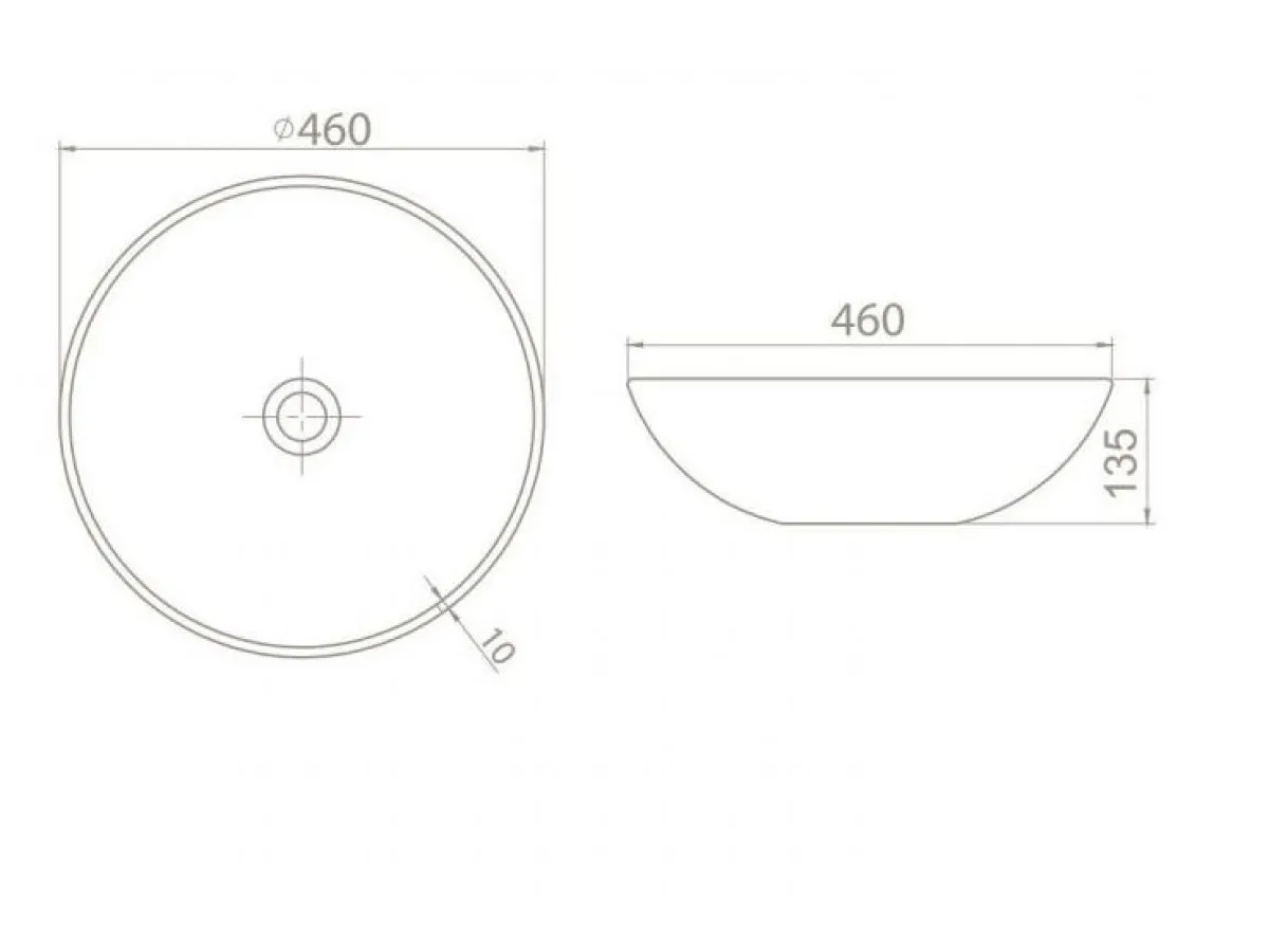 TURKUAZ ZERO 46 cm LAVABO KAPUCINO 71608 