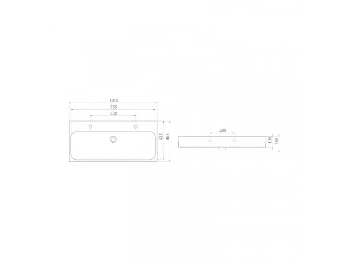 TURKUAZ PINTO 100 CM LAVABO SA 2 RUPE 80500 U 