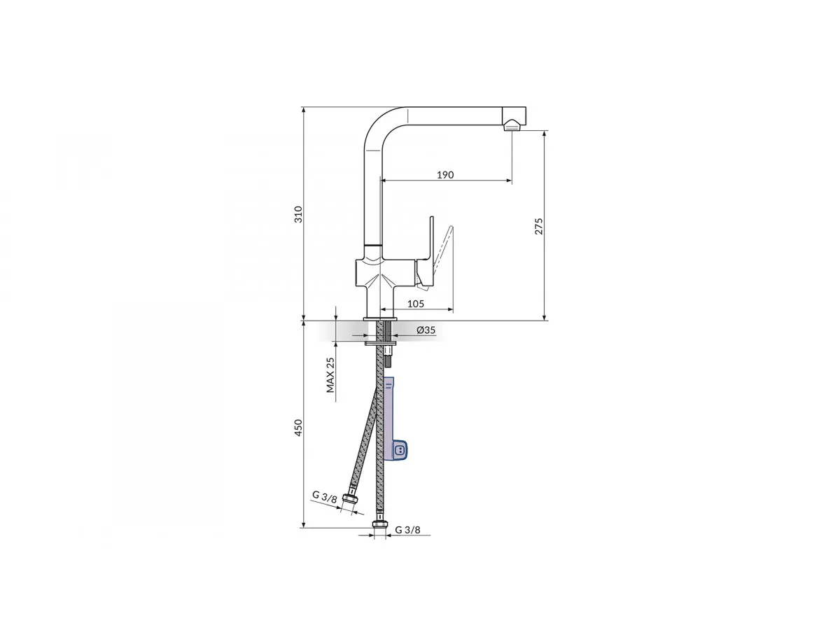 Stolz S2 Gold Baterija Za Sudoperu 238201G 