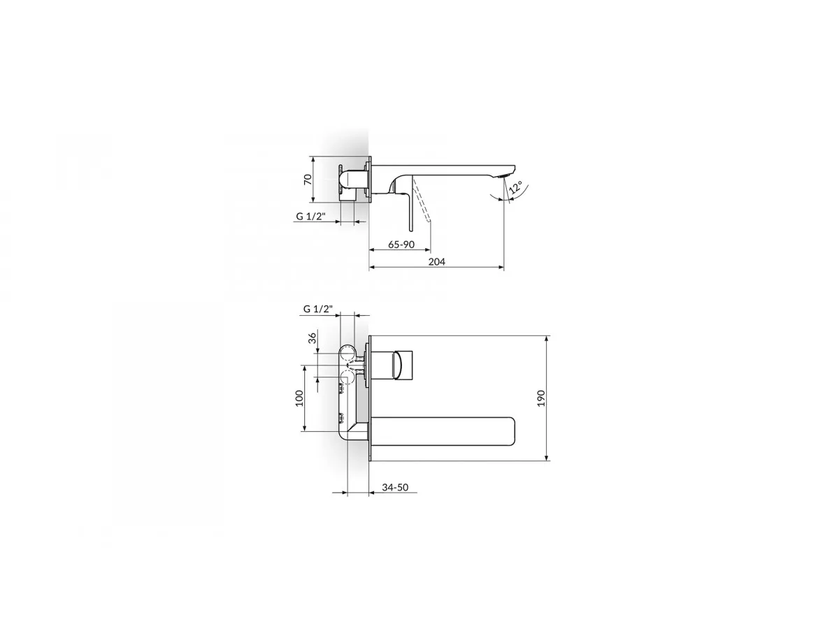 Stolz S2 Black Uzidna Baterija Za Lavabo 231401B 