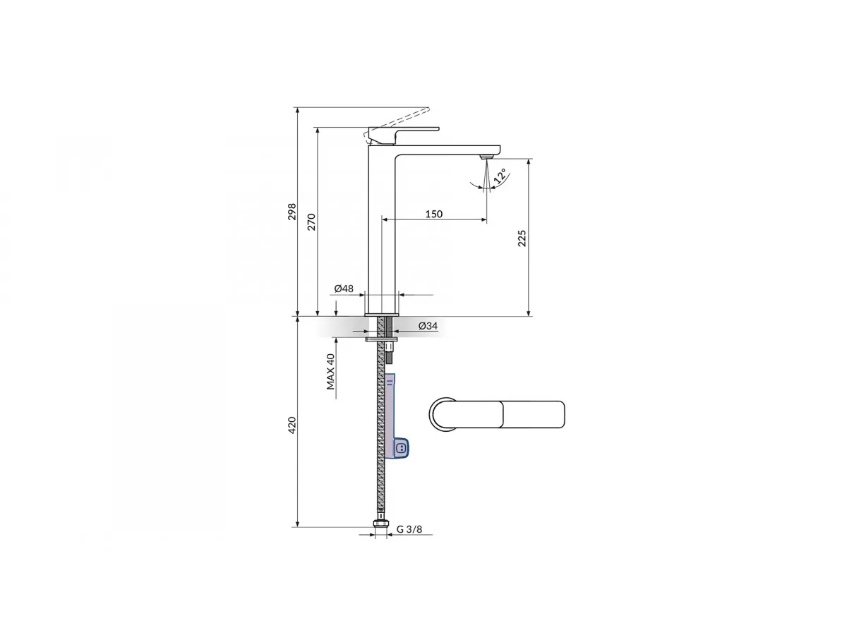 Rosan Baterija Za Lavabo L Hladna Voda 254109B 