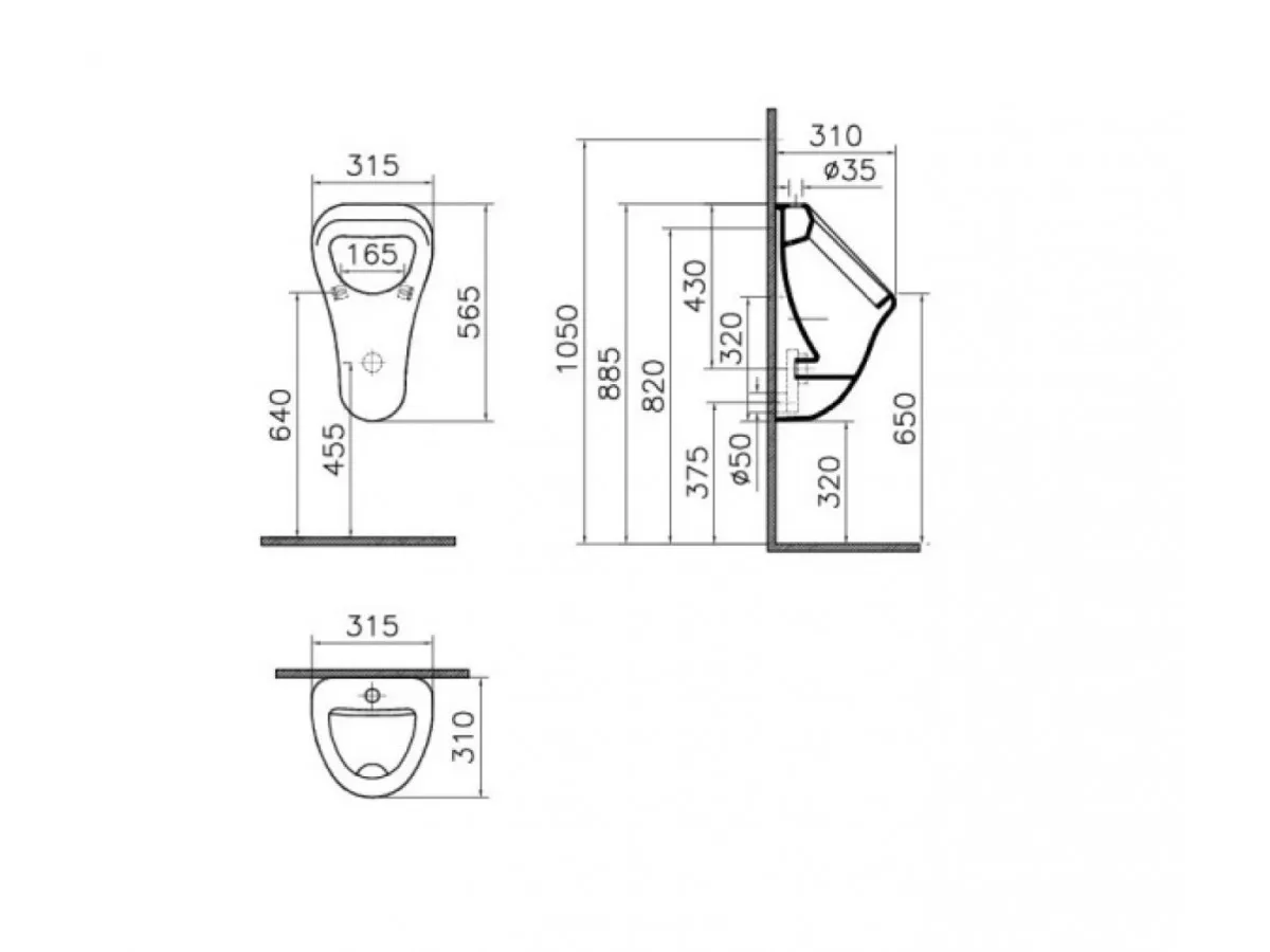 VITRA PISOAR ARKITEKT SA SPOLJASNJIM DOVODOM ( KOMPLET SET ) 6202B003-0198 