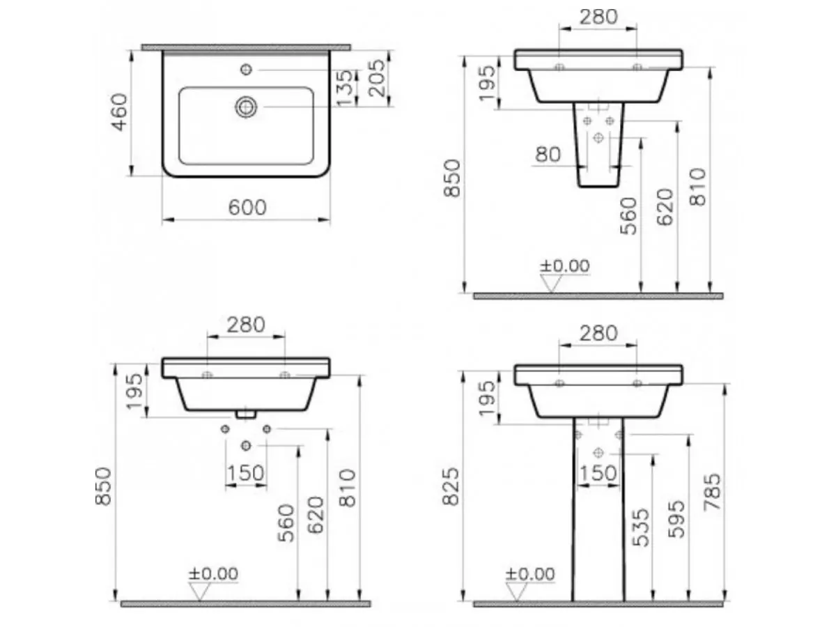 VITRA LAVABO S50 60CM 5310L003-0001 