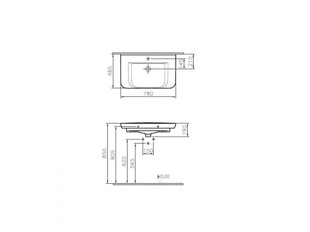 VITRA LAVABO SENTO 80CM 5947B003-0001 