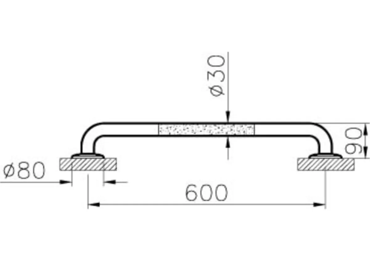 VITRA RUKOHVAT 60CM INOX ZA INVALIDE 320-3010 