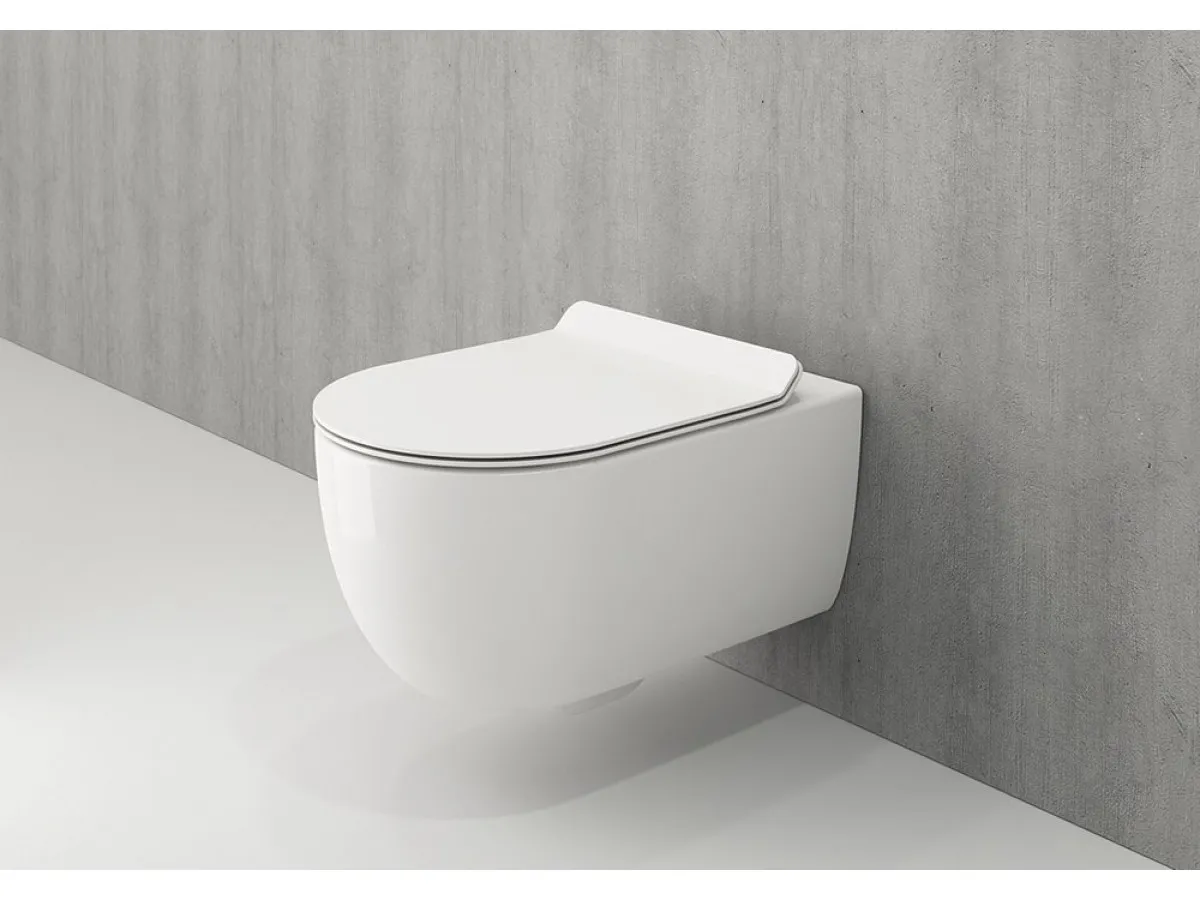 BOCCHI V-TONDO RIMLESS KONZOLNA SOLJA SA DASKOM SJAJNA BELA 1416-001-0129 