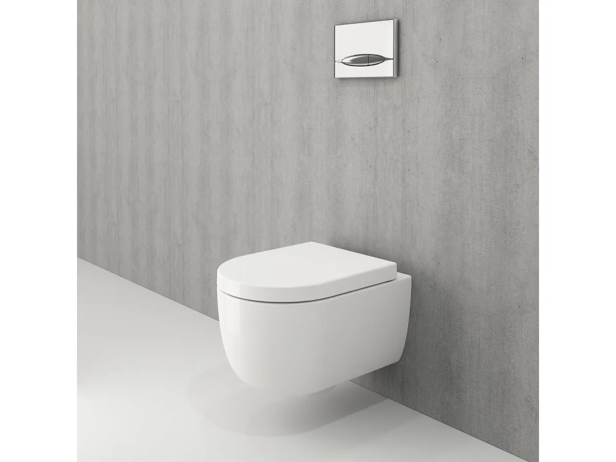 BOCCHI V-TONDO RIMLESS KONZOLNA SOLJA SA DASKOM SJAJ BELA 1417-001-0129 