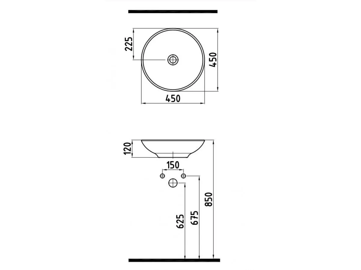 Bien HRLG04501FD0W3000 Harmony nadgradni umivaonik 45x45 cm, bez rupe beli 