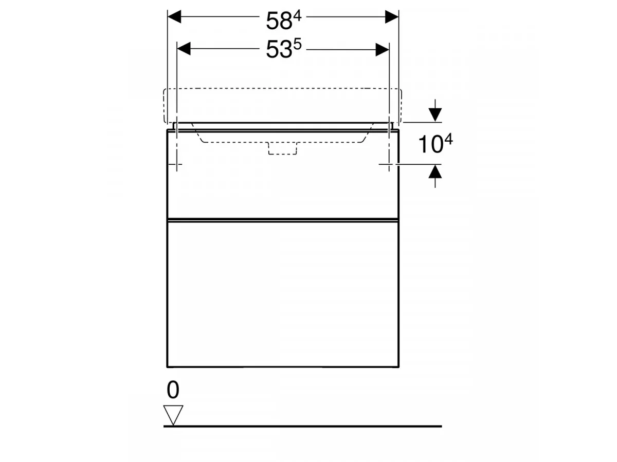 Geberit Smyle Square ormarić beli, sjaj, 58,4x61,7x47 cm 500.352.00.1 