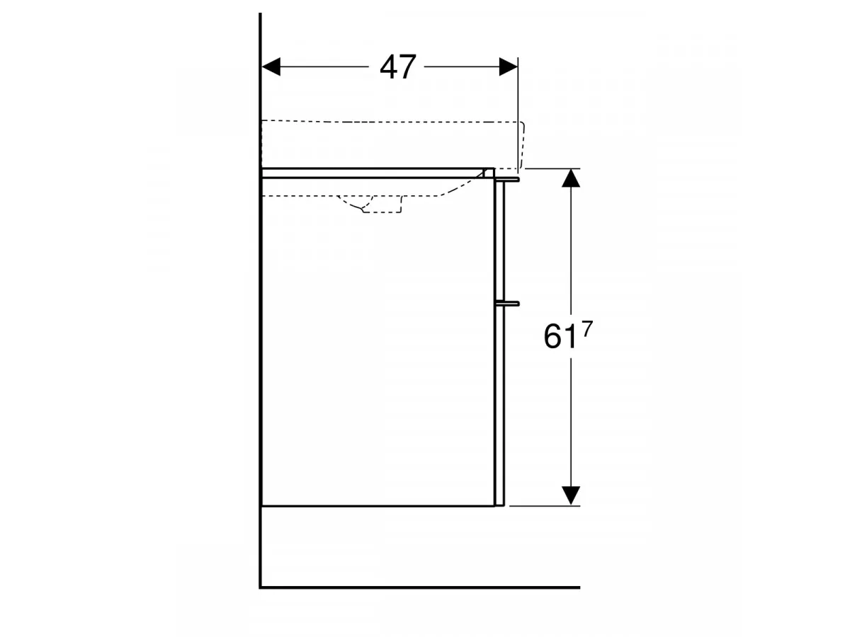 Geberit Smyle Square ormarić beli, sjaj, 58,4x61,7x47 cm 500.352.00.1 