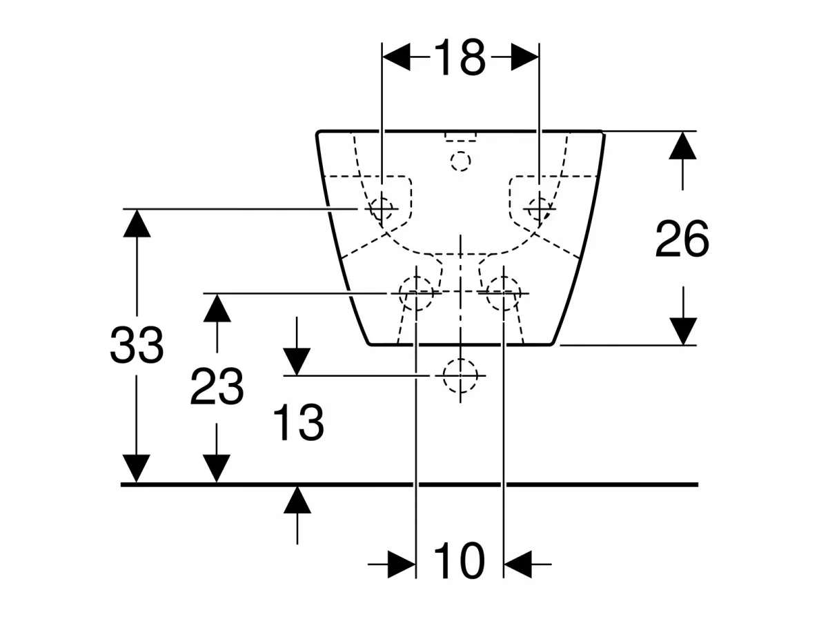 Geberit Selnova Square konzolni bide 501.547.01.1 