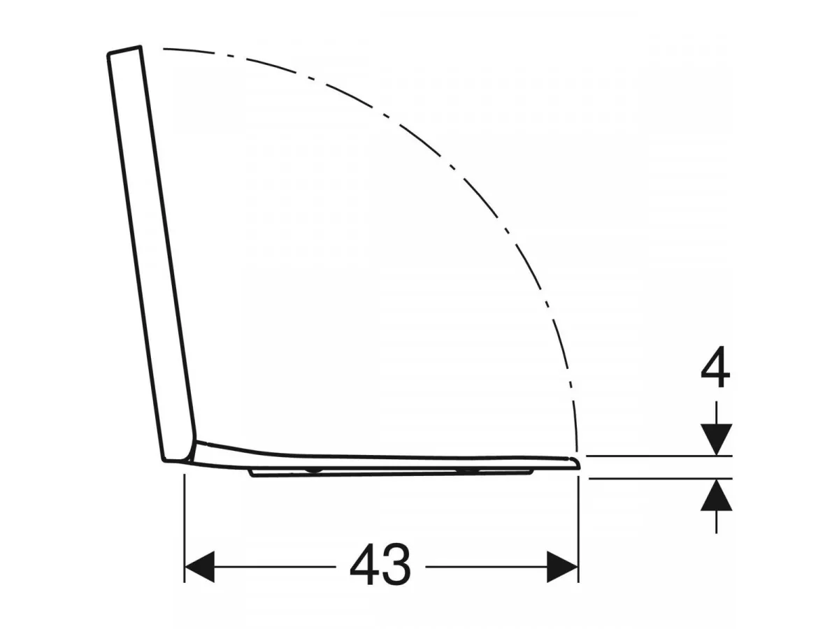 Geberit Selnova Square WC daska, pričvršćenje sa gornje strane,soft close 501.556.01.1 