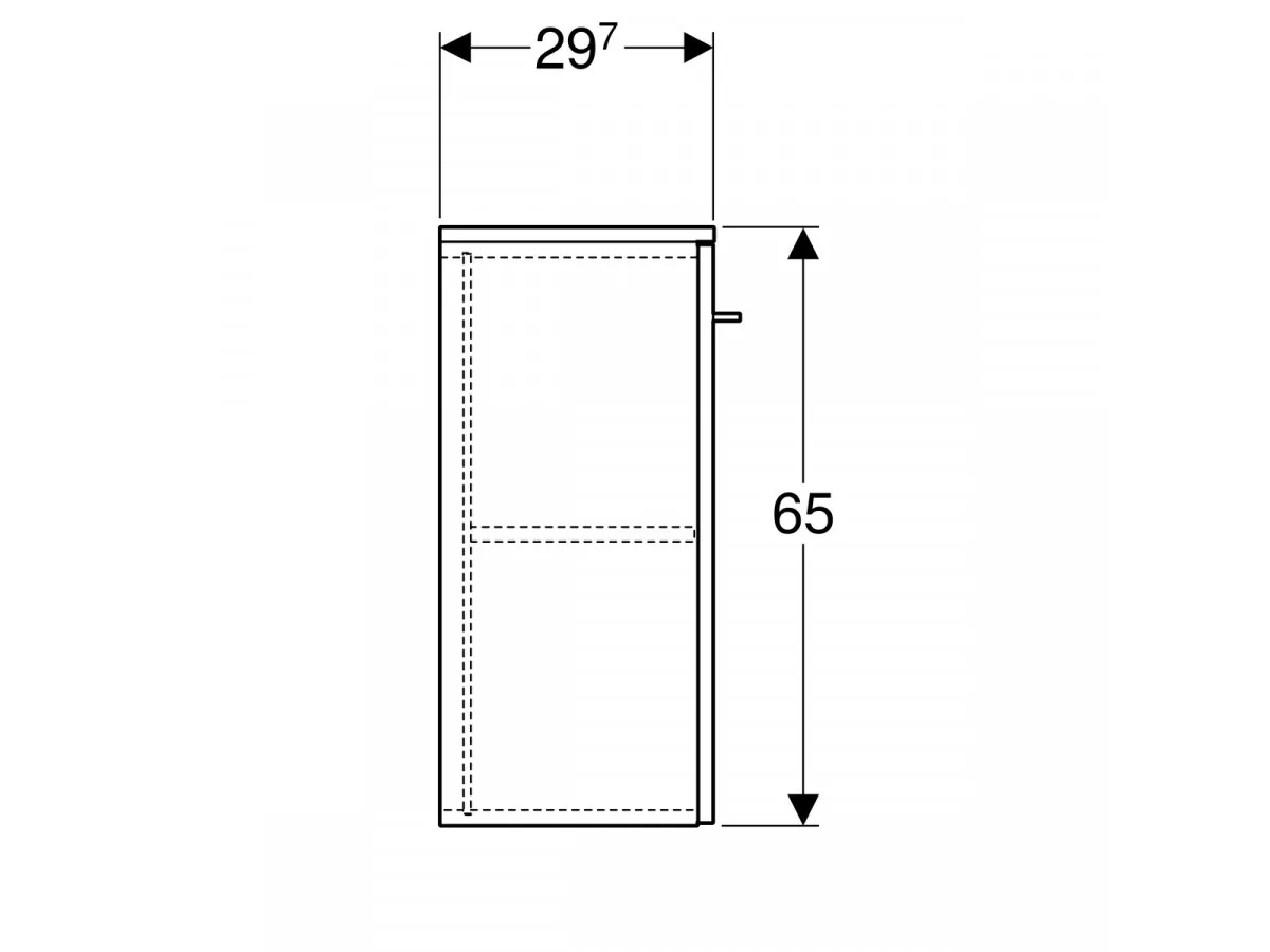 Geberit Selnova Square bočni ormarić, orah,33x65x29,7 cm 501.274.00.1 