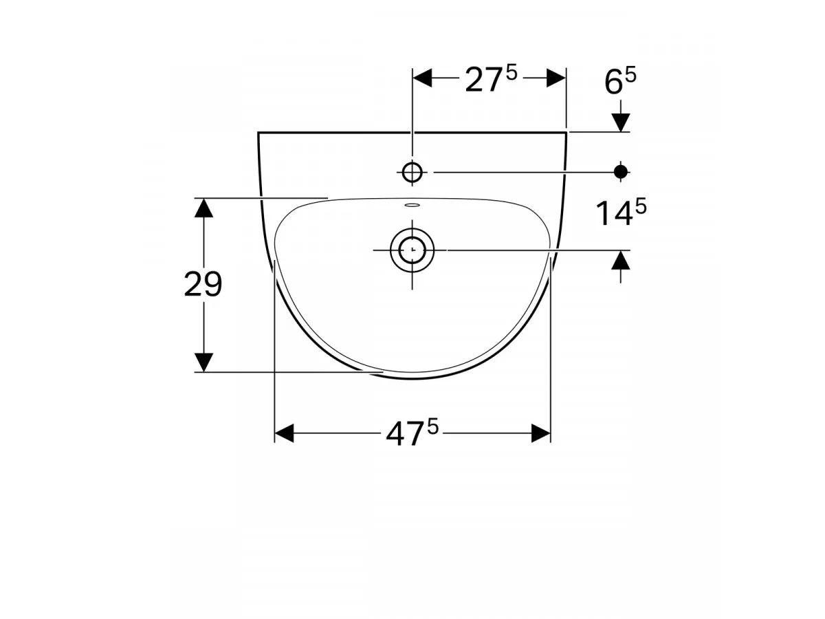 Geberit Selnova umivaonik, 55x44 cm 500.315.01.1 