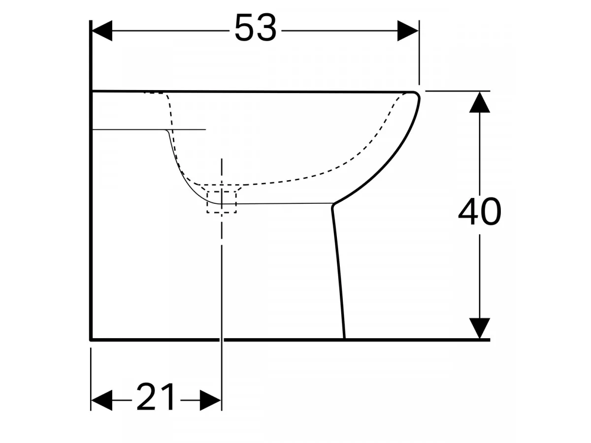 Geberit Selnova bide, back to wall 500.289.01.1 