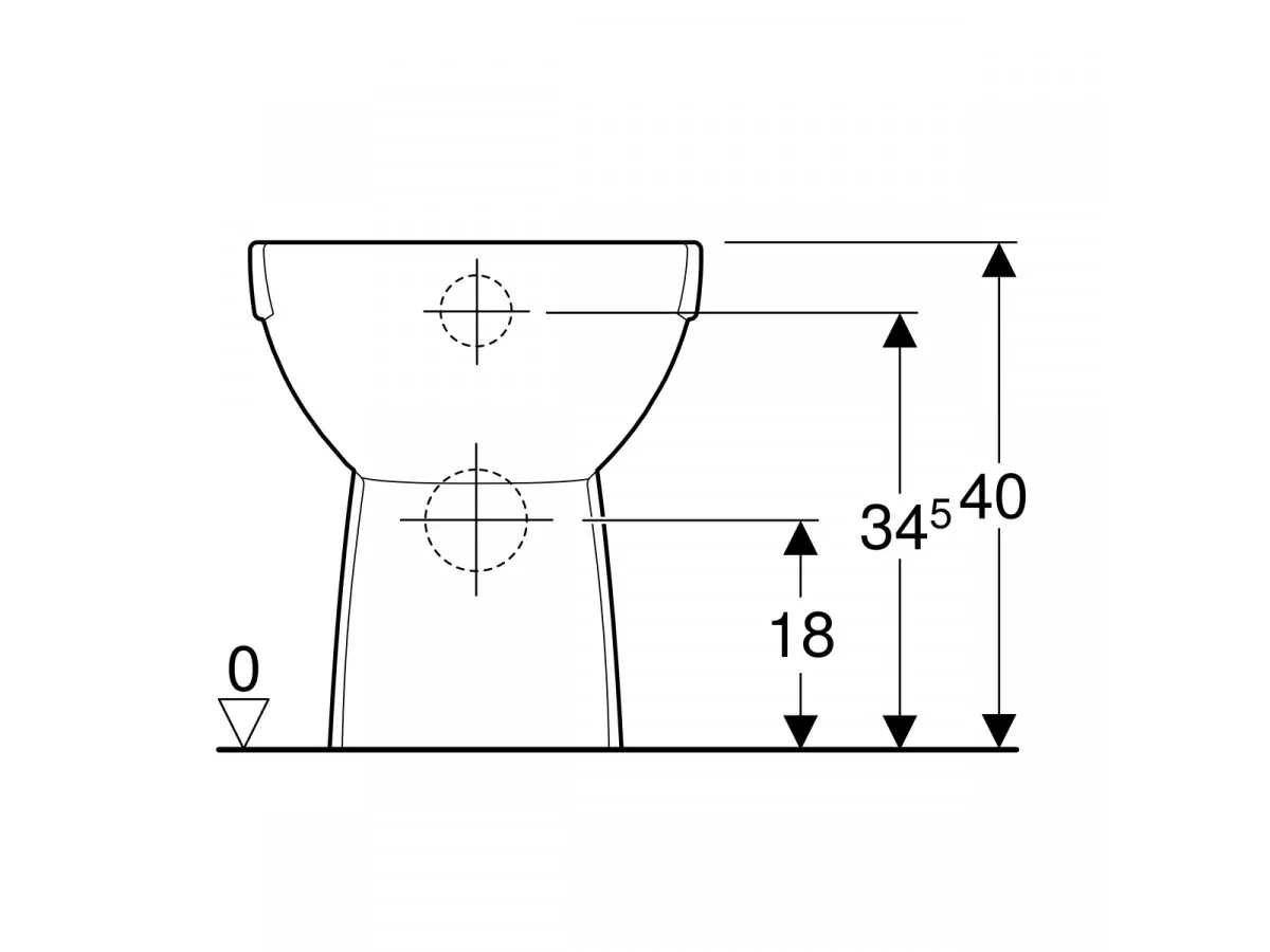 Geberit Selnova podna wc šolja, back to wall, rimfree 500.393.01.1 