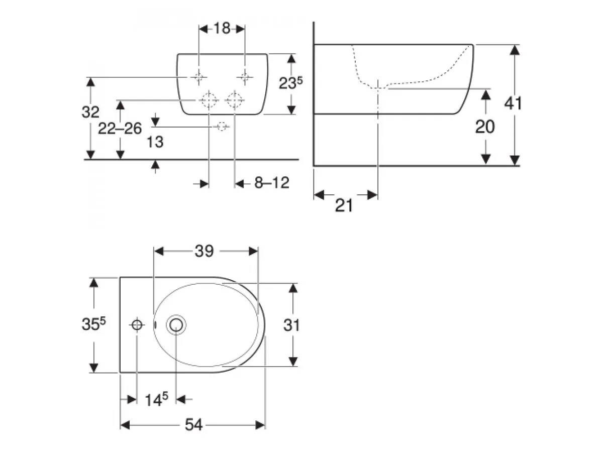 Geberit  iCon konzolni bide 234000000 