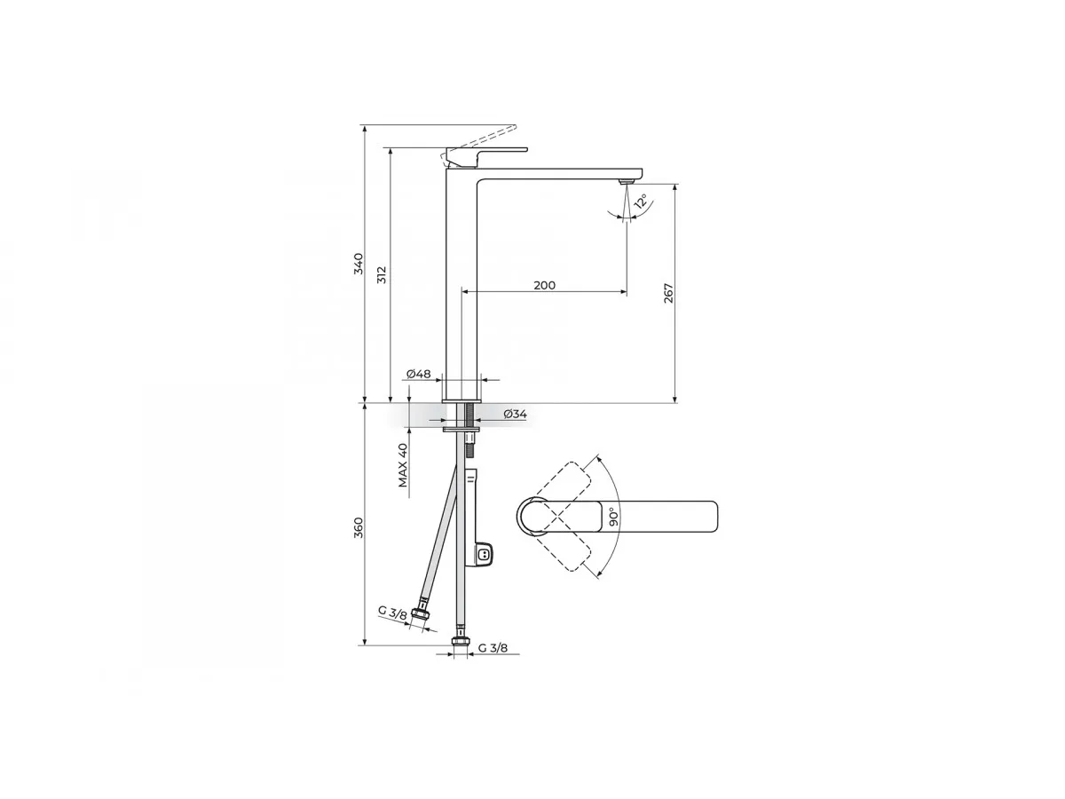 Stolz Baterija za lavabo  XL     230501G 