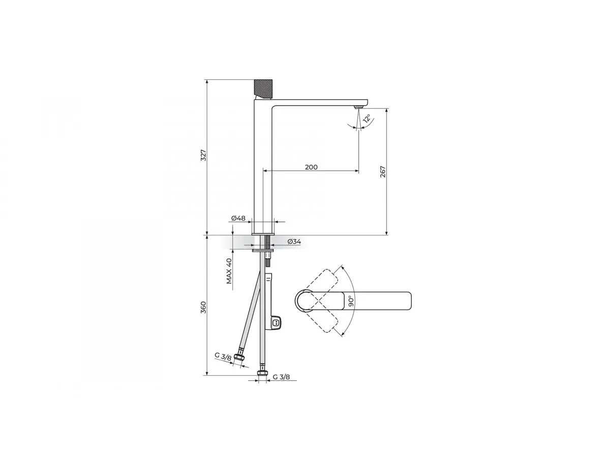 Stolz Baterija za lavabo XL 230501BG 