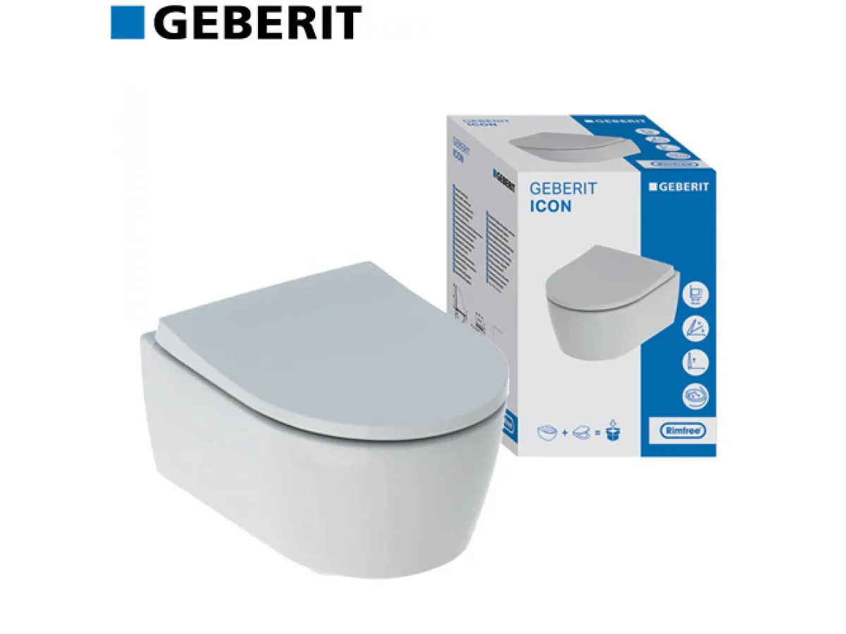 Geberit ICON 500.814.00.1 set konzolna wc šolja smanjena dubina  49cm 204070000 skriveno kačenje Rim 