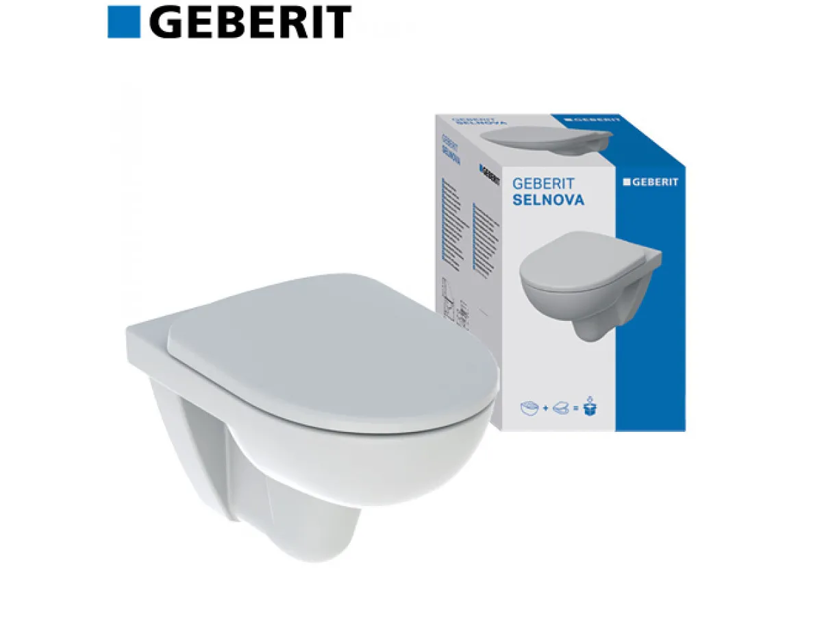 Geberit SELNOVA501.752.00.2 set konzolna wc šolja 500.260.01.1  vidljivo kačenje  sa običnom daskom 