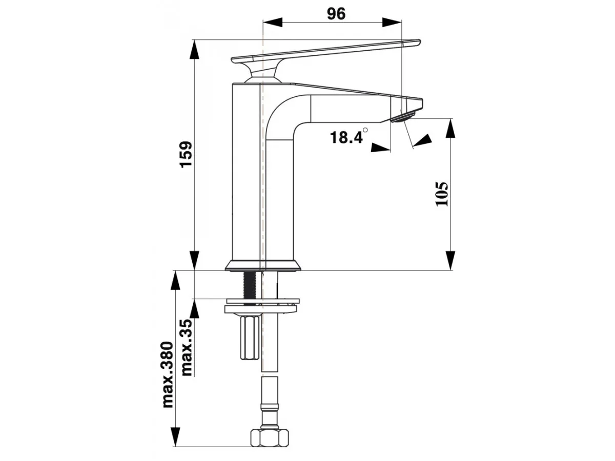 Herz Zen Baterija Za Umivaonik U10 00077 