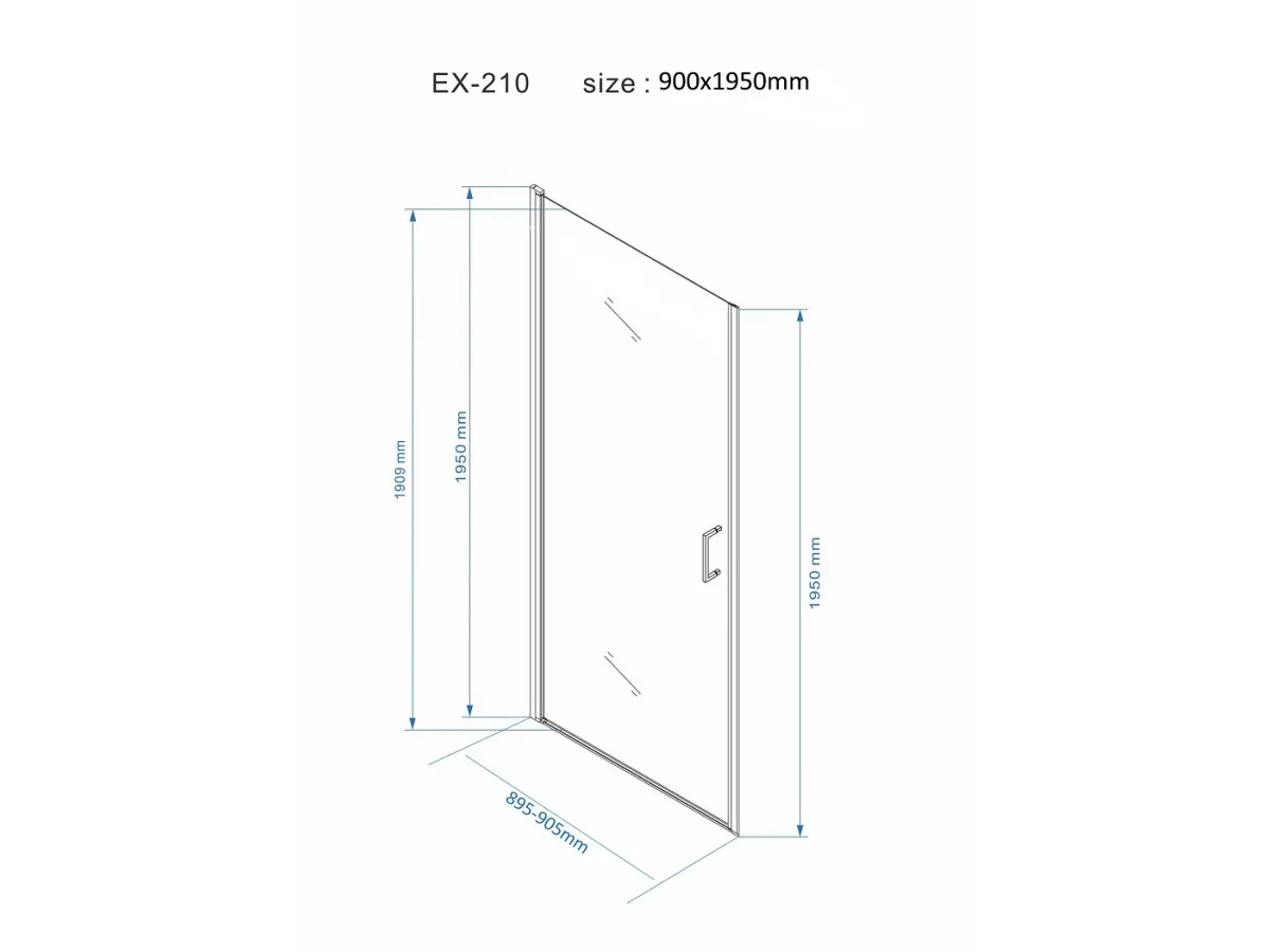 Nks Tus Paravan EX210 90x195  6mm KBKEX21090 