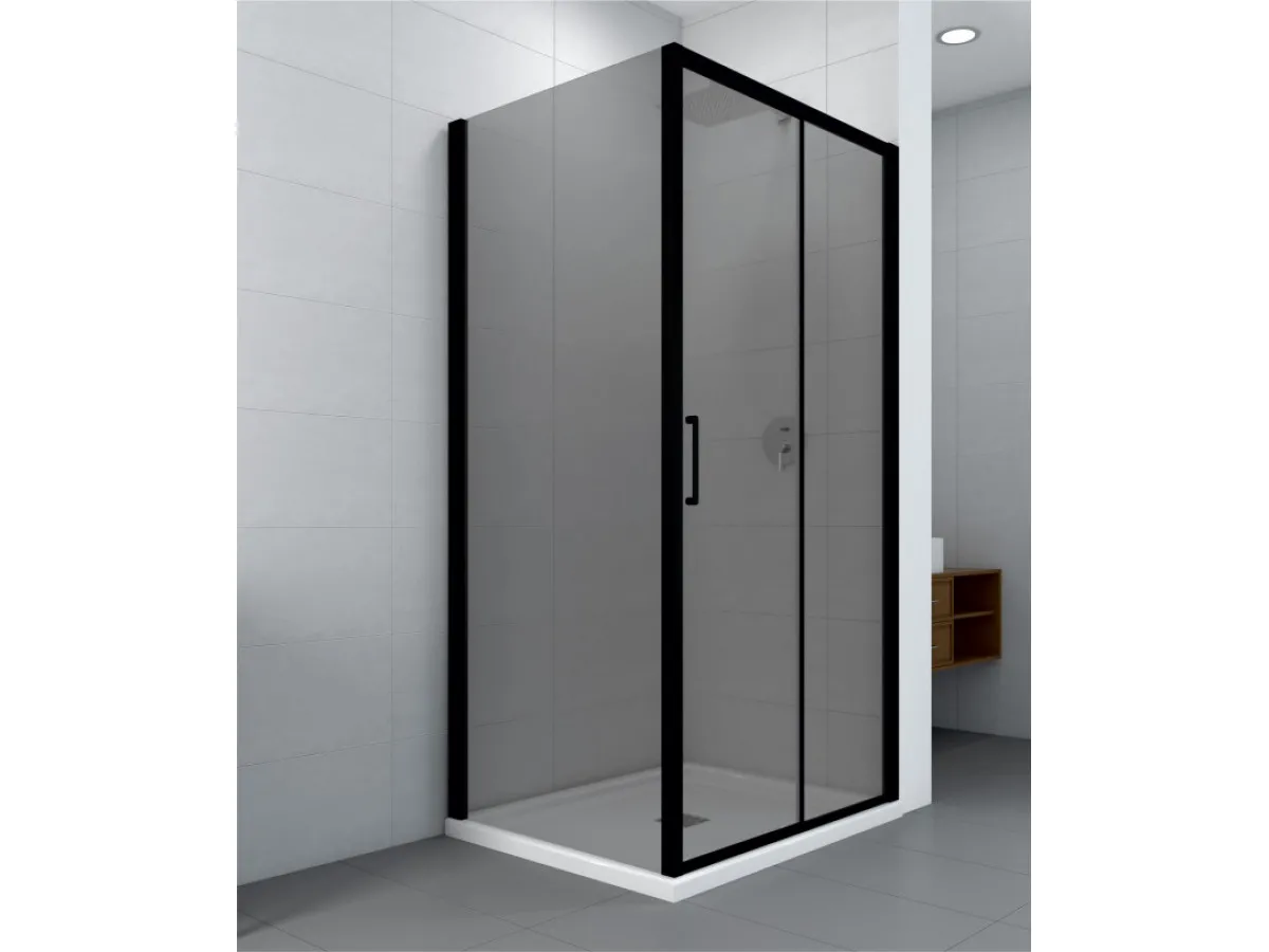 Concept tus kabina atlas black 100x80x195cm 6mm providno staklo C-02-B4100/B4080 