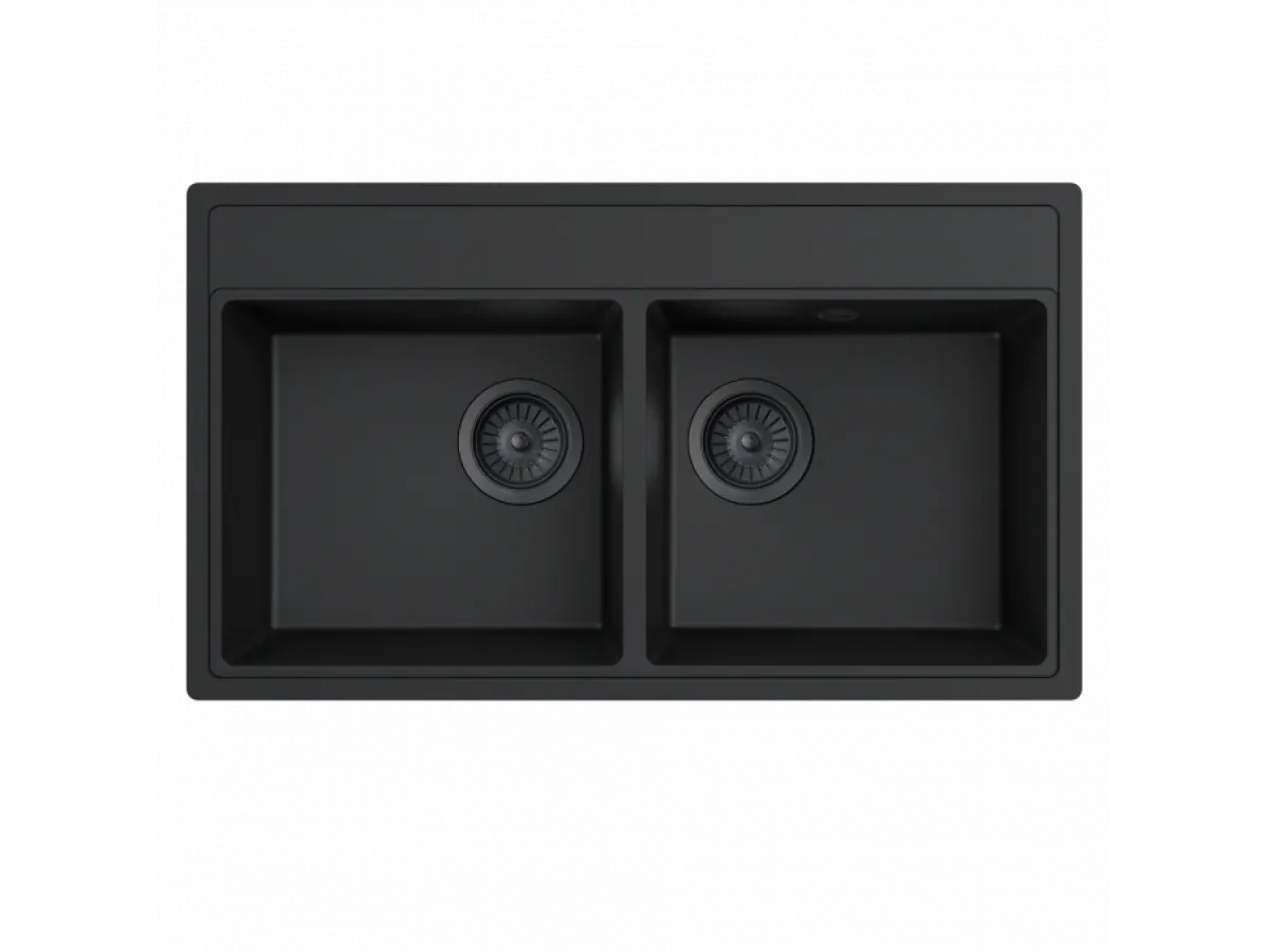 Milo Granitna sudopera MILO METRO 76x44 Lava stone sa sifonom dupla MET.L.2KBO 