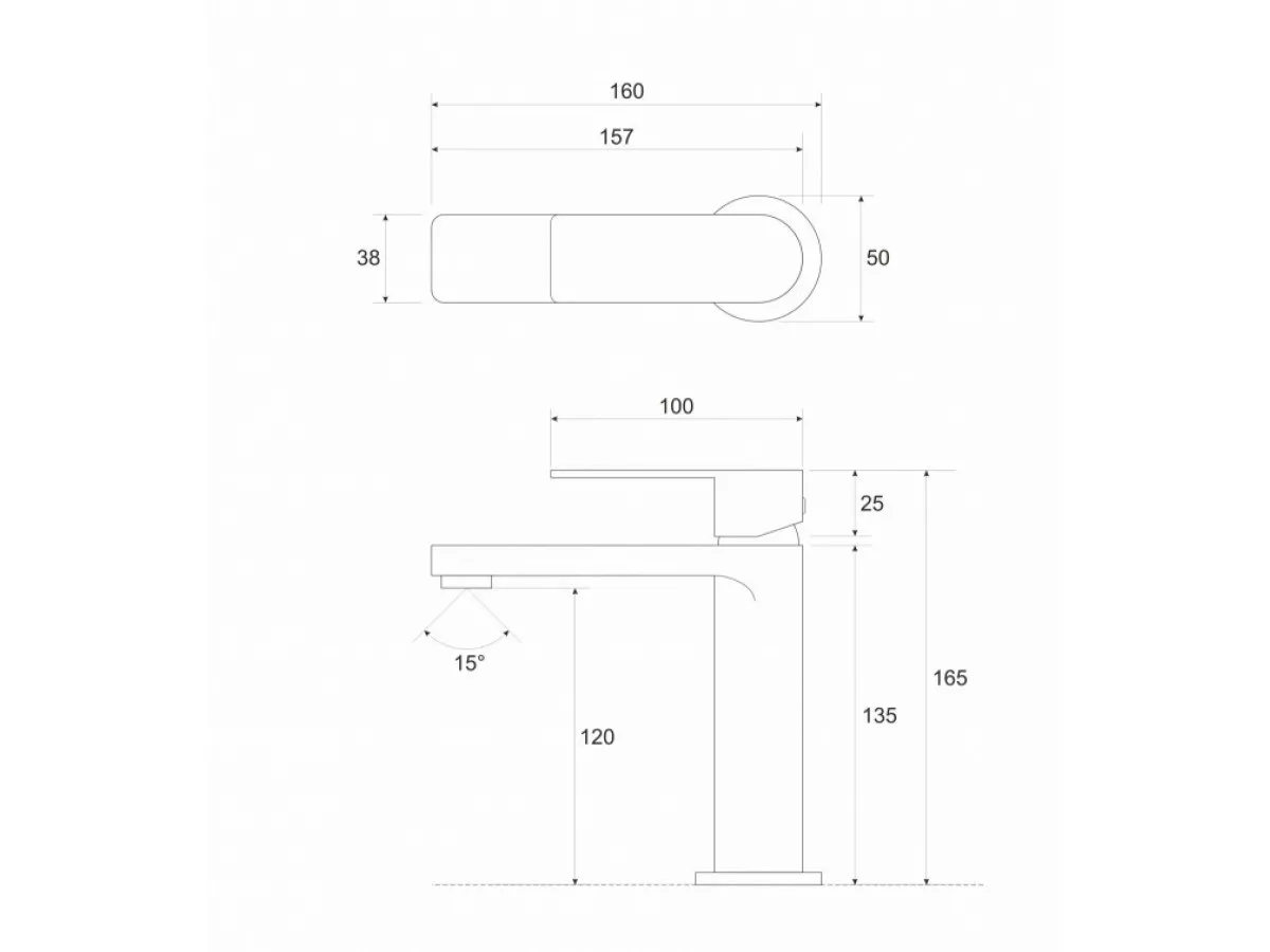 Cop Baterija za lavabo COPEN NOOK hrom C-01-100CR 