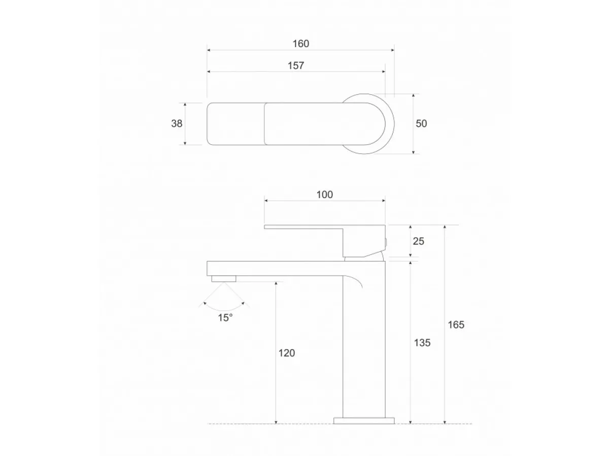 Cop Baterija za lavabo COPEN NOOK mat crna / bruseno zlato C-01-100MB/BTG 
