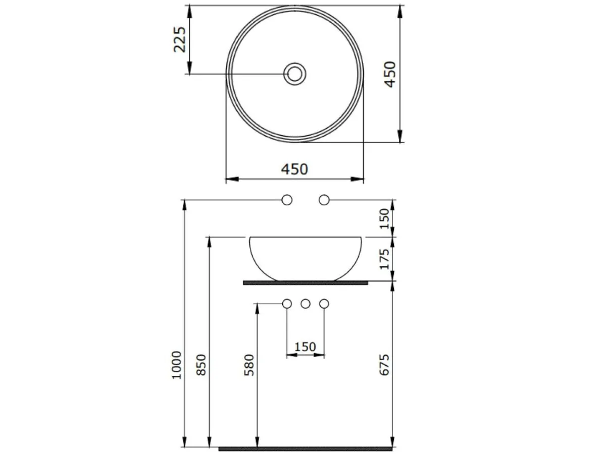 BOCCHI LAVABO - VENEZIA F45cm 1119-019-0125 crvena sjaj 