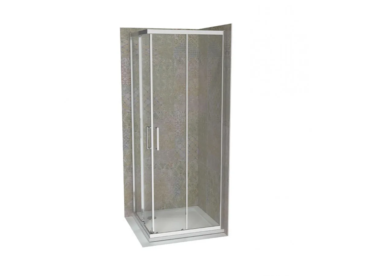 COPEN Tus kabina  ATLAS PRO 900x900x1950 hrom, staklo 6mm providno C-02-43K900 