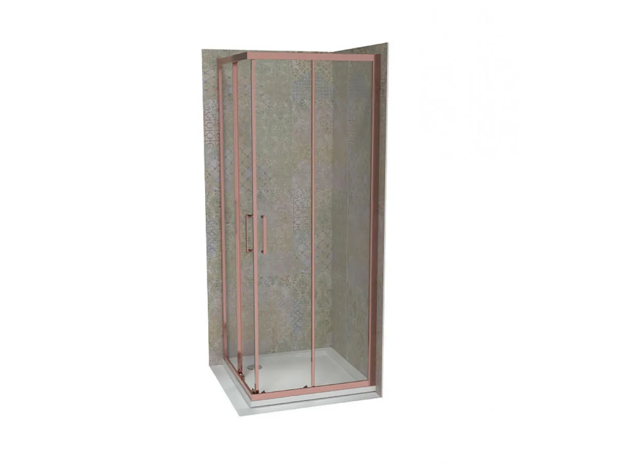 COPEN Tus kabina  ATLAS PRO 800x800x1950 rose gold, staklo 6mm providno C-02-RG43K800 