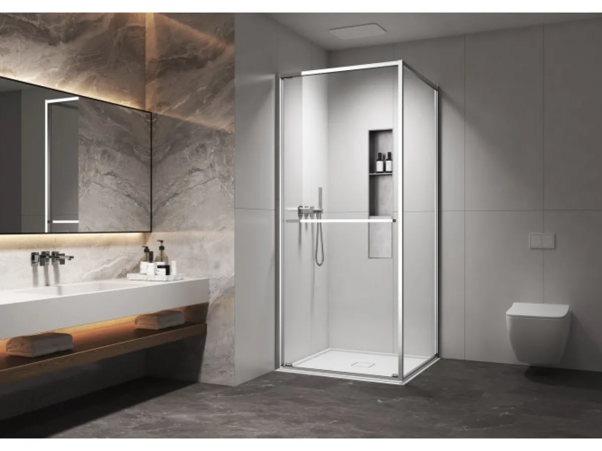 COPEN Tus kabina  ATLAS PRO 1V 900x900x2000 hrom, staklo 6mm providno C-02-43K9001V 