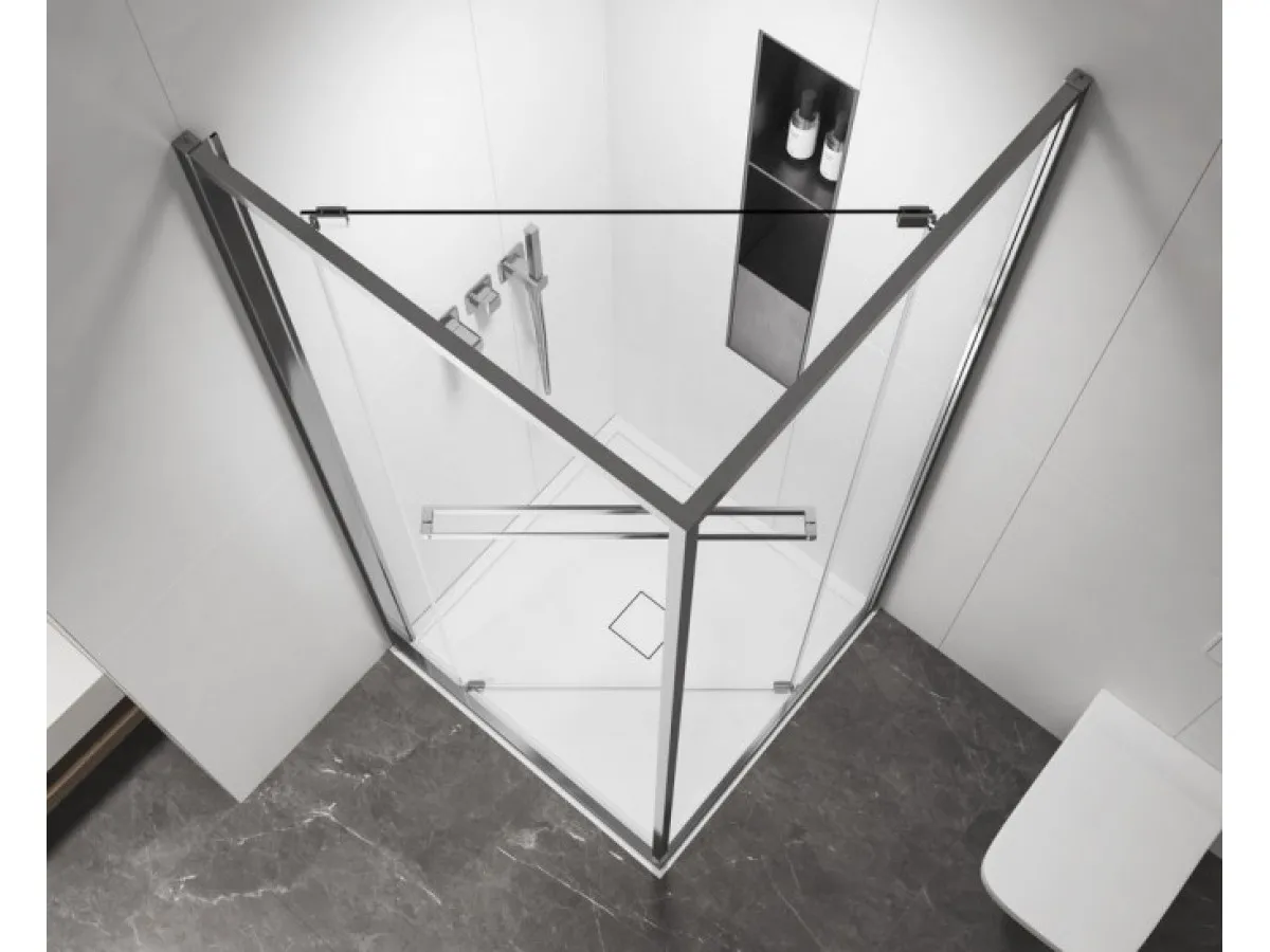 COPEN Tus kabina  ATLAS PRO 1V 900x900x2000 matt black, staklo 6mm providno C-02-B43K9001V 