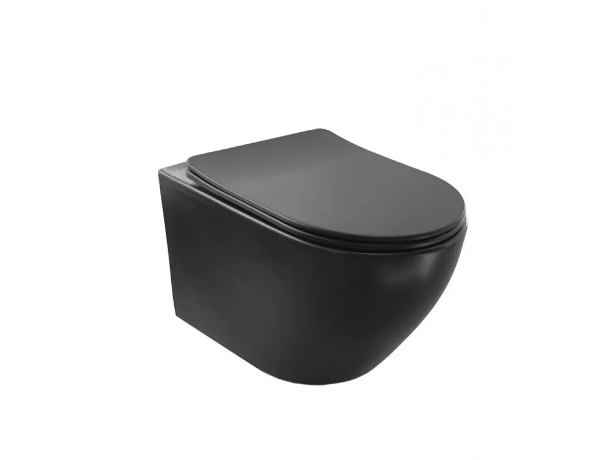 COPEN Konzolna solja TORNADO sa duroplast soft close wc daskom matt black C-15-300MB 