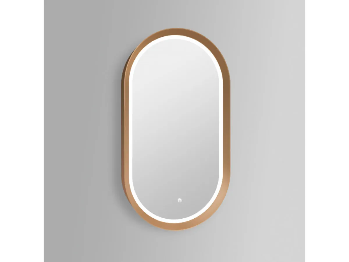 COPEN Ogledalo 500x900 sa alu ramom 56,5mm LED zlatno C-06-102G 