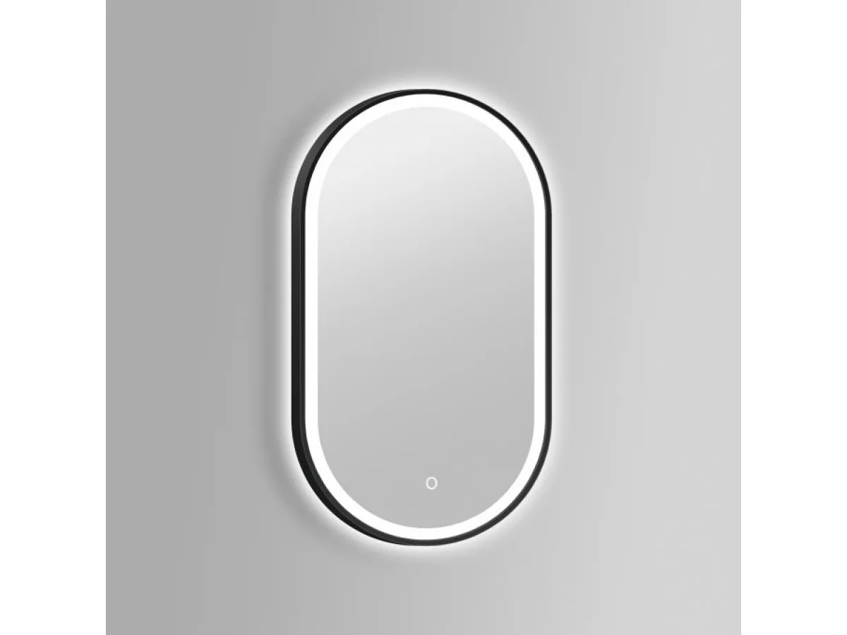 COPEN Ogledalo 500x900 sa alu ramom 20mm LED mat crno C-06-104MB 