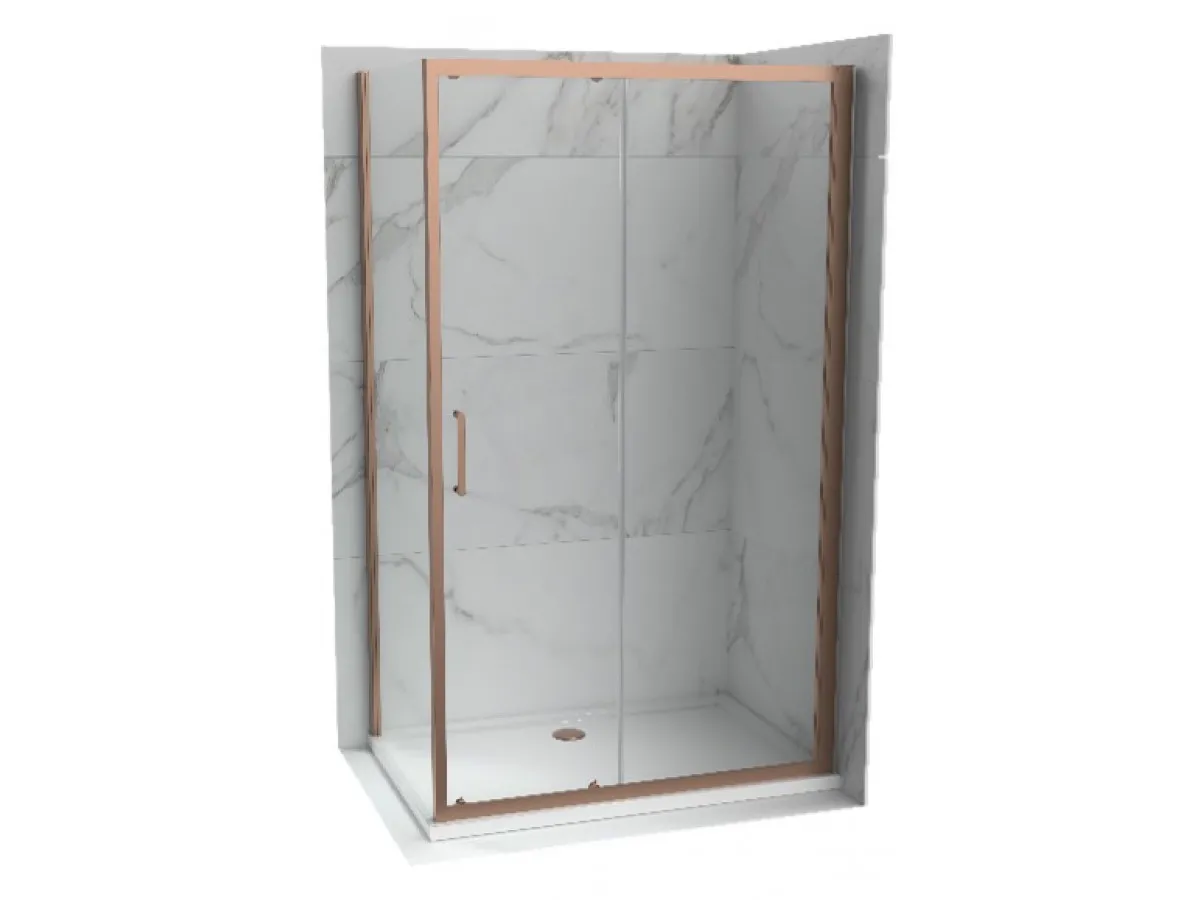 Copen tus kabina ATLAS PRO 1200x800x1950 rose gold trans staklo 6mm C-02-RG431200 + C-02-RG43080 