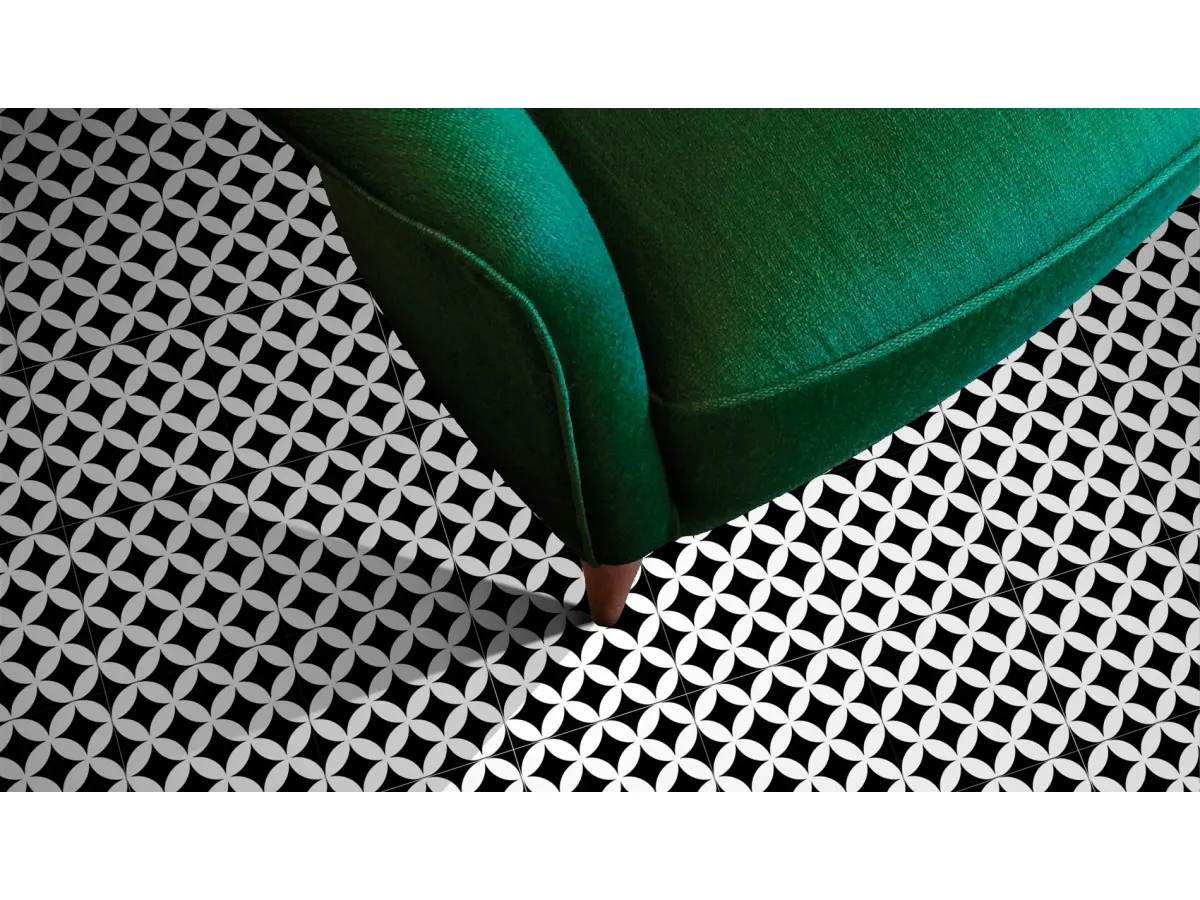 Bal DISTRICT CIRCLES BLACK 20x20 1m2 